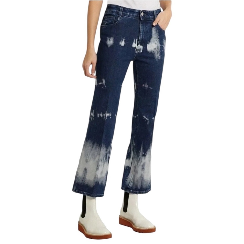 Stella McCartney Tie Dye High Rise Kick Flare Jeans Women's - Picture 8 of 16